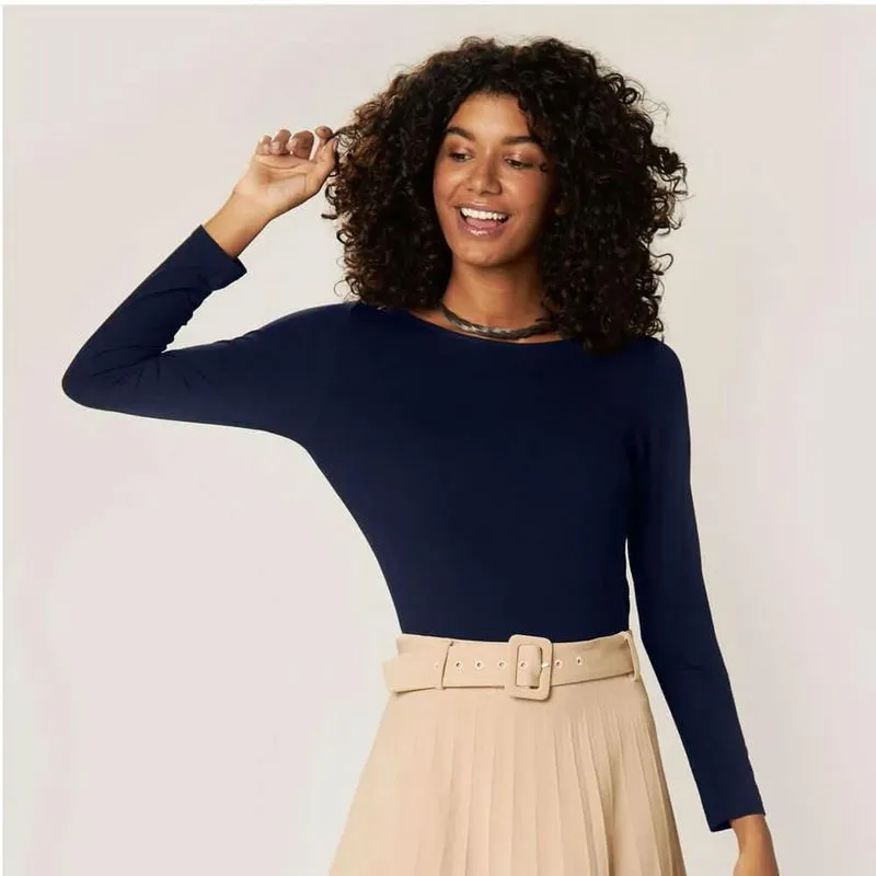 Blusa Manga Longa Viscose Malwee 1000054822 Básica