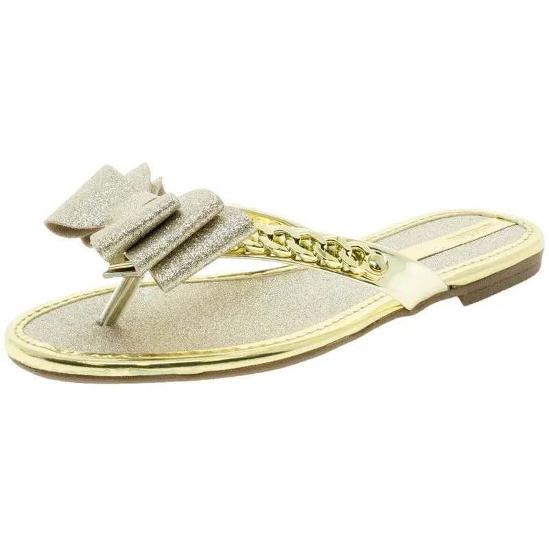 Chinelo Infantil Feminino Molekinha - 2157534 OURO 31