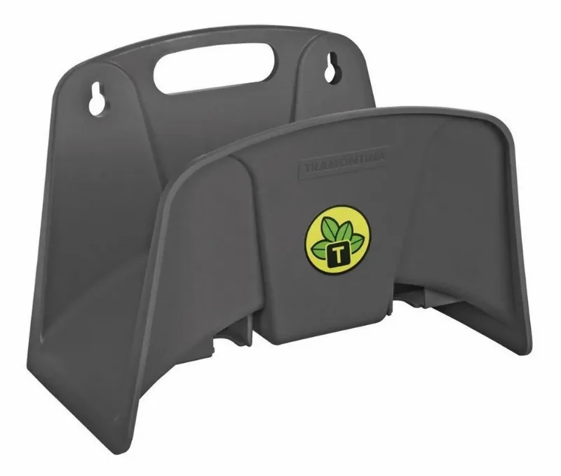 Suporte Mangueira Plastico Tramontina Jardim Parede Cor Cinz