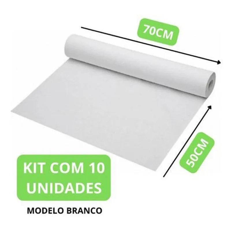 Lençol Descartável De Papel Hospitalar Maca 70X50 C/10