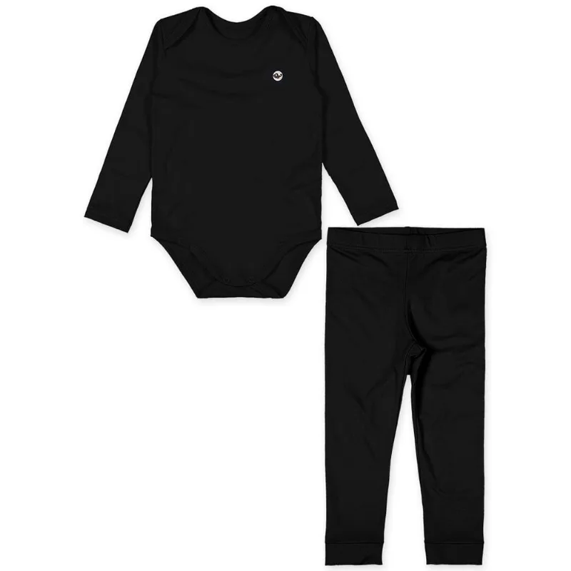 Conjunto Longo Básico Bebê Com Tecnologia Thermo Dry Malha Menina/Menino Marisol Preto 1P
