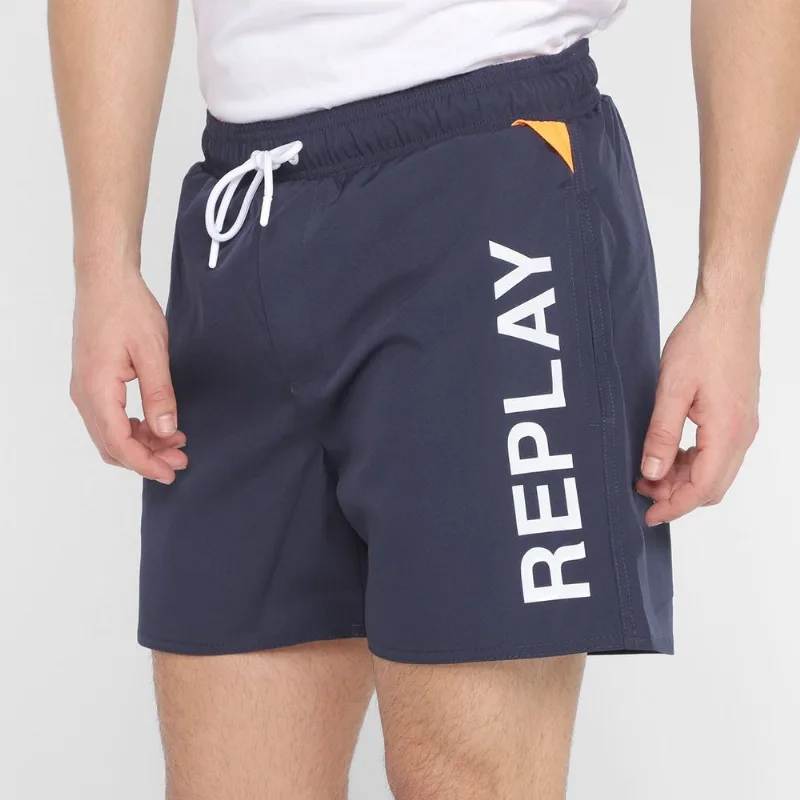 Short Replay Estampado Masculino - Masculino - Marinho