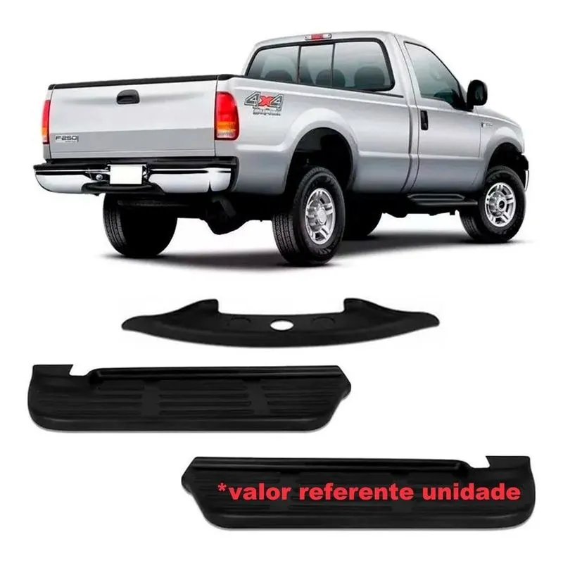 Pisante Alma Parachoque Traseiro F250 1997 A 2012 Preto Lado