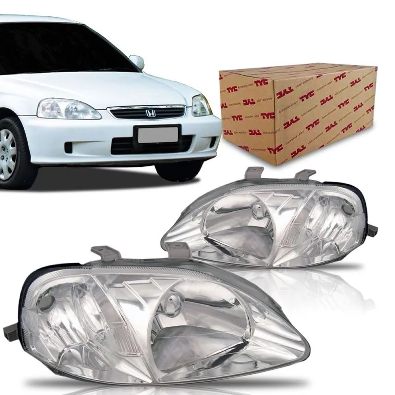 FAROL CIVIC 1999 A 2000 CROMADO LE