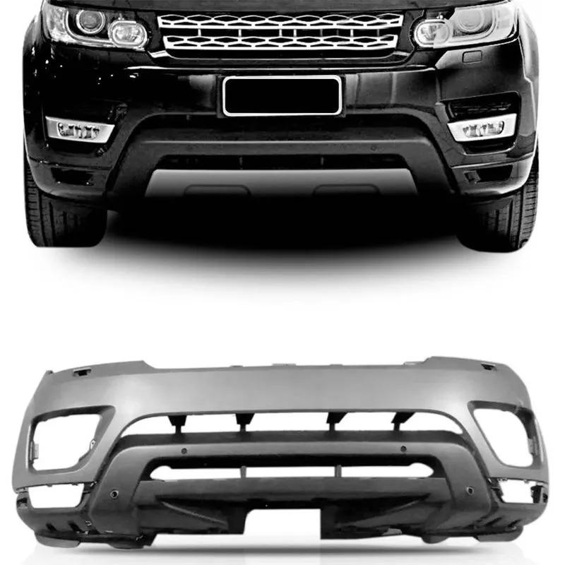 Parachoque Dianteiro Range Rover Sport 2015 2016 2017 Preto com Furo para Milha e Câmera