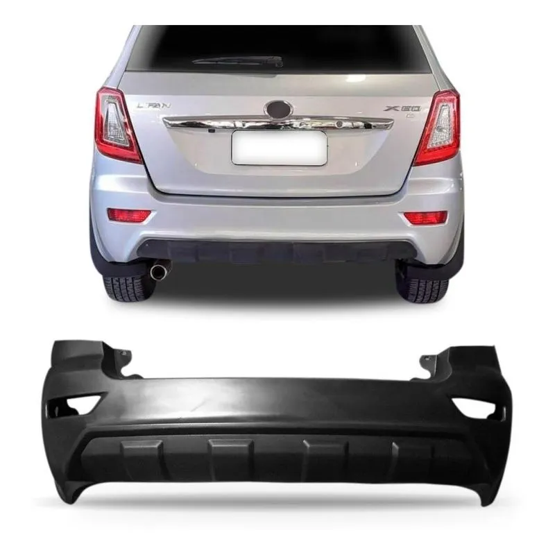 Parachoque Traseiro Lifan X60 2013 A 2016 Preto