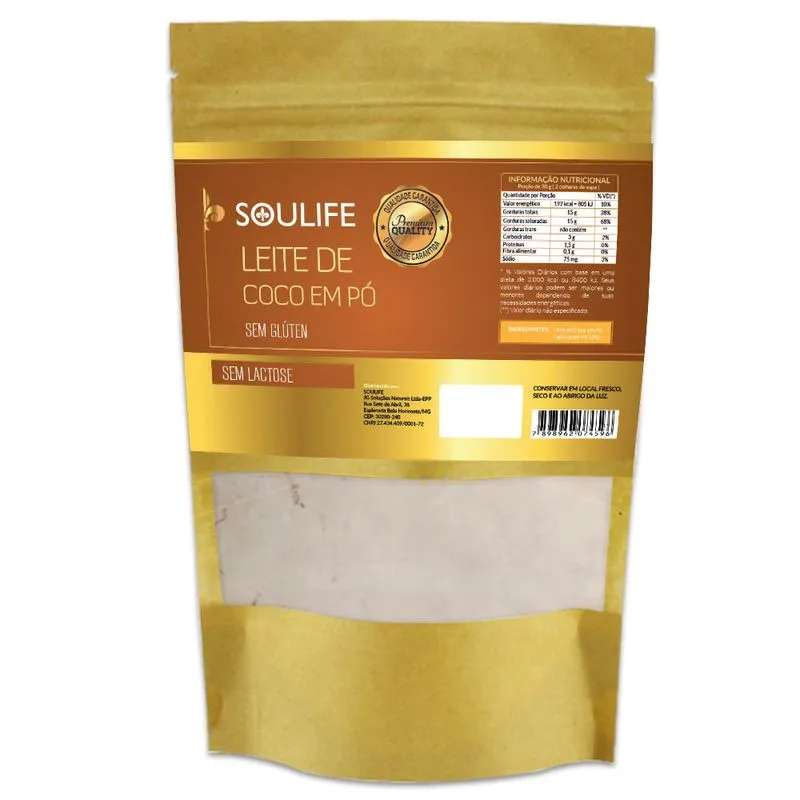 Leite De Coco Em Pó 100g - Soulife