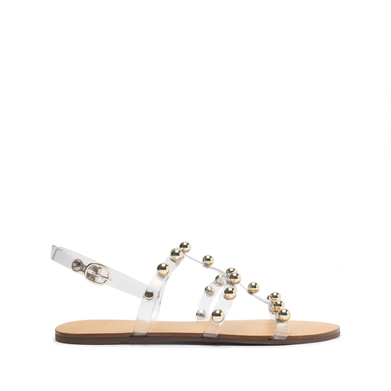 Yarin Flat Sandal 7.5 / Clear / Vinyl