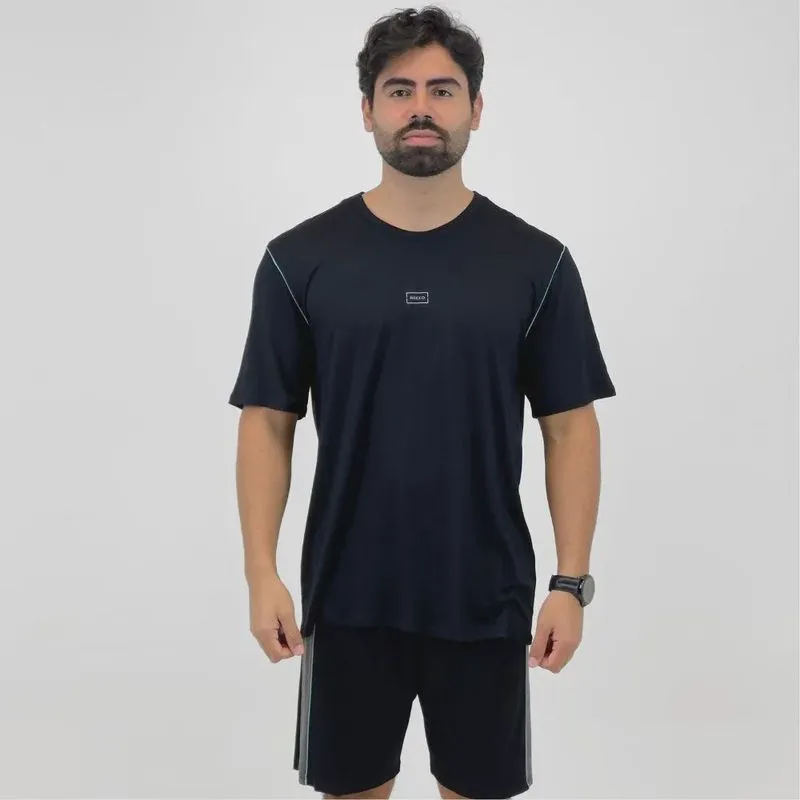 Pijama Recco de Verão Manga Curta com Shorts Masculino