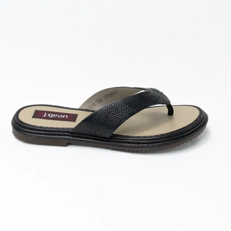 Chinelo JGean DT0001 Couro Legítimo Numeração Especial