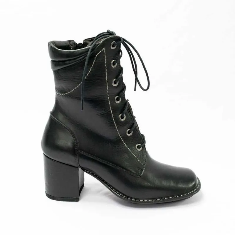 Bota JGean EP0007 Couro Natural com salto Bloco