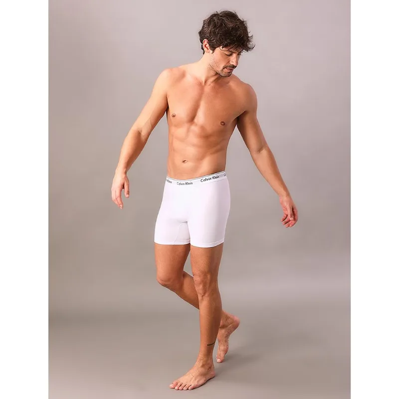 Underwear Boxer Básica Elástico Com Logo Cueca Calvin Klein - Branco Underwear Boxer Básica Elástico Com Logo Cueca Calvin Klein Branco l
