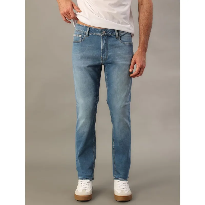 Calça Jeans Masculina Amaciada Skinny Cintura Baixa Calvin Klein Jeans - Azul Claro Calça Jeans Masculina Amaciada Skinny Cintura Baixa Calvin Klein Jeans Azul Claro 46