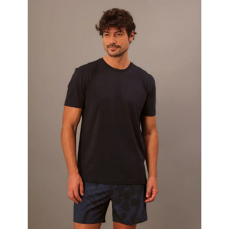 Camiseta Masculina de Algodão Essentials Minimalista Calvin Klein Jeans - Azul Marinho Camiseta Masculina de Algodão Essentials Minimalista Calvin Klein Jeans Azul Marinho p