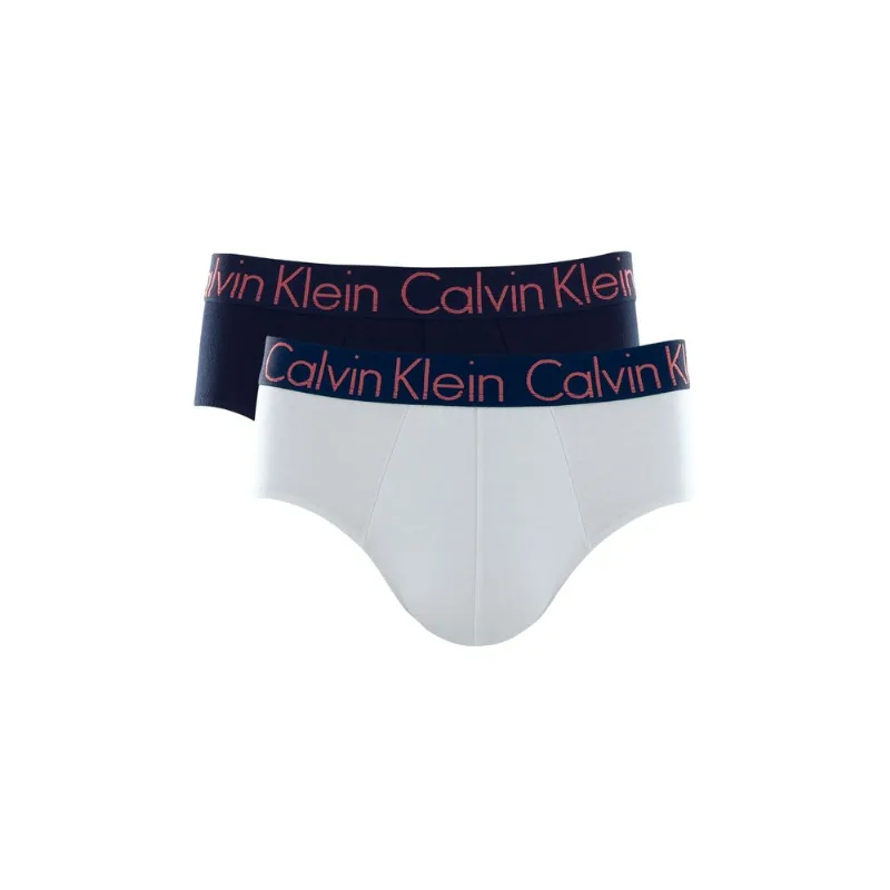 Kit 2 Cuecas Slip Cotton Calvin Klein Azul Escuro G