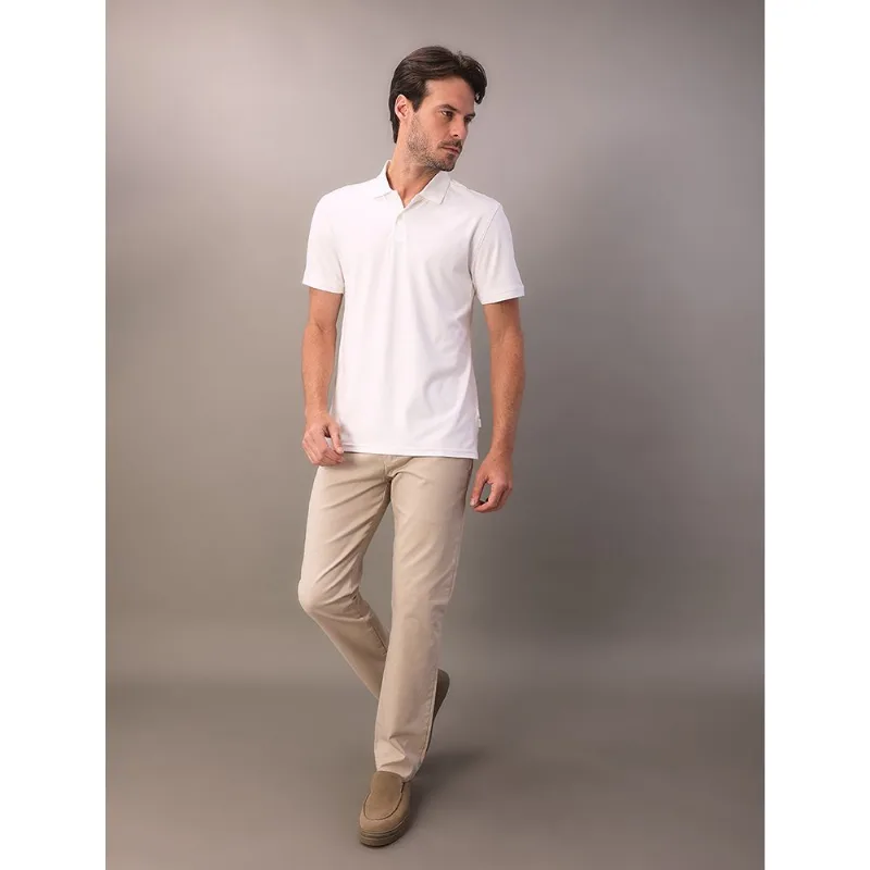 Polo Masculina Liquid Touch Calvin Klein - Branco Polo Masculina Liquid Touch Calvin Klein Branco Ggg