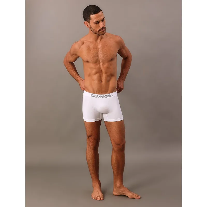 Kit 3 Underwear Trunk Sem Costura Microfibra Cintura Baixa Cueca Calvin Klein - Branco Kit 3 Underwear Trunk Sem Costura Microfibra Cintura Baixa Cueca Calvin Klein Branco l