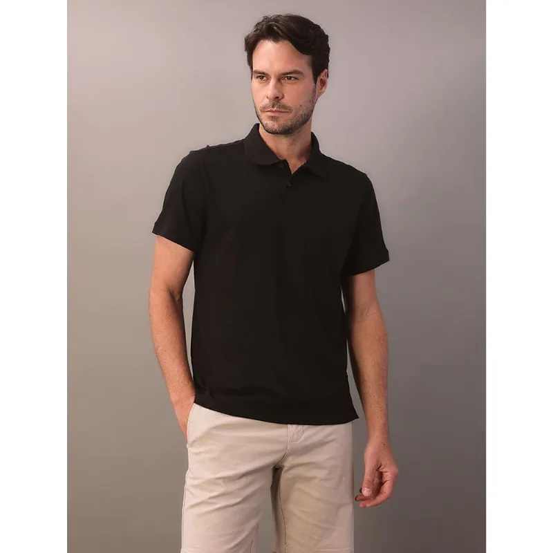 Polo Masculina Liquid Touch Calvin Klein - Preto Polo Masculina Liquid Touch Calvin Klein Preto p