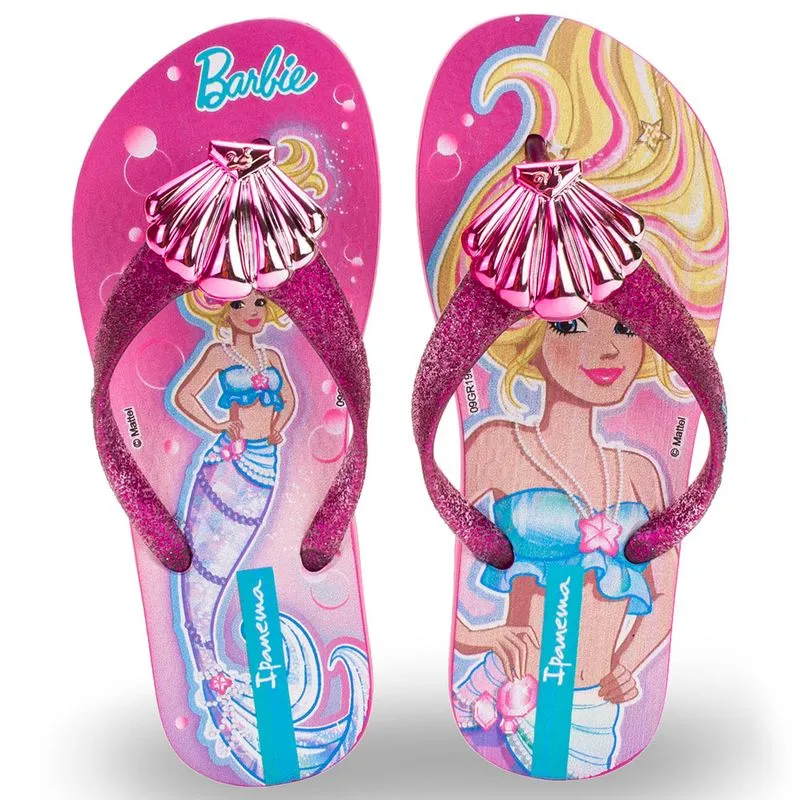 Chinelo Infantil Barbie Sereia Ipanema - 26380 ROSA 23/24
