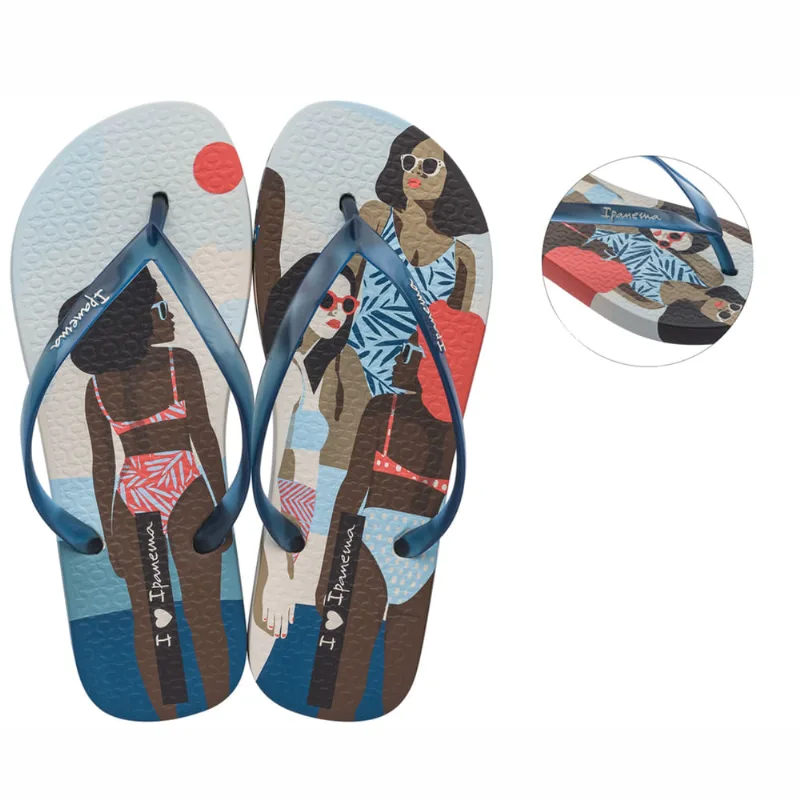 Sandália Ipanema Sol para Todas Bege e Azul 39/40