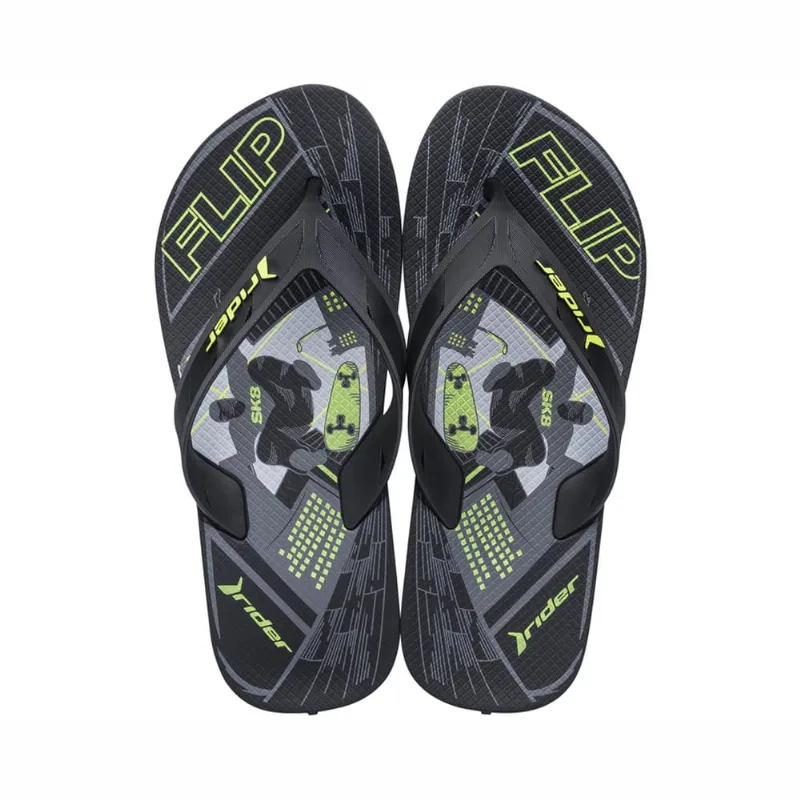 Chinelo Rider Street Sports Ad Cinza e Verde 39/40