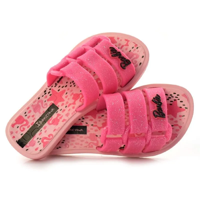 Chinelo Slide Infantil Ipanema Barbie Girl Rosa 26754 32/33