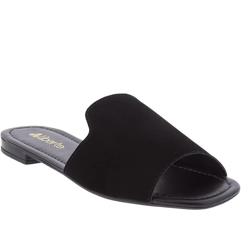 Rasteira Liberte Nobuck Preto