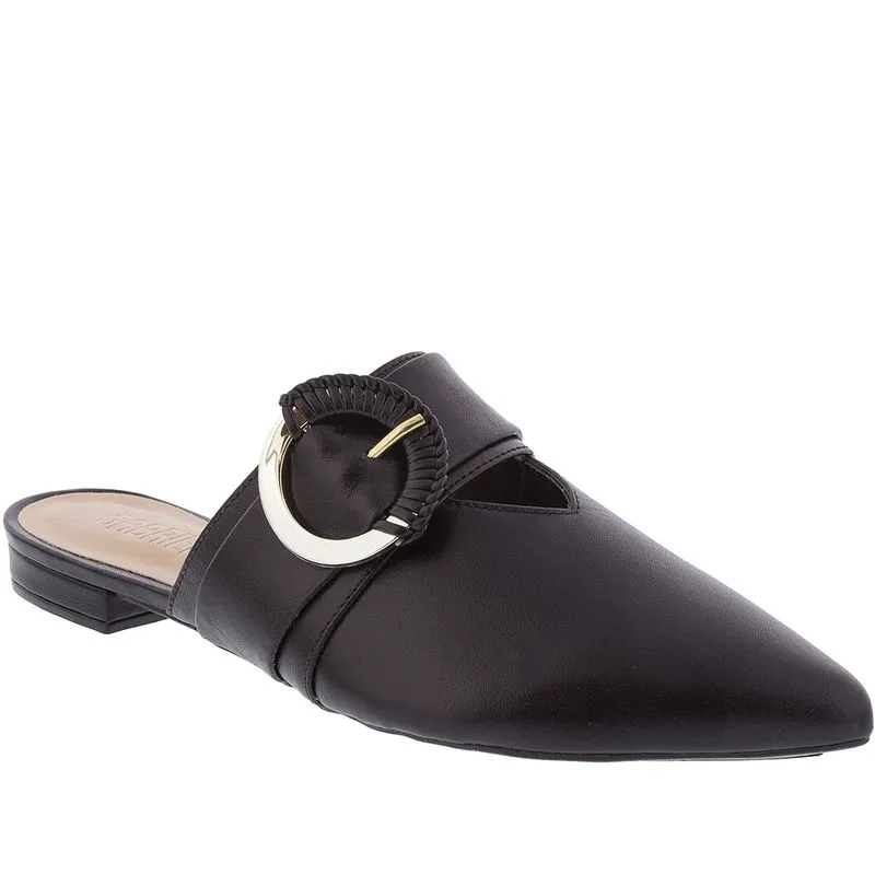 Mule Gabriela Com Fivela Preto