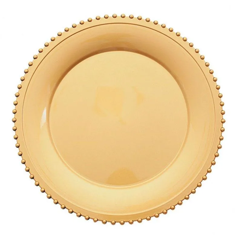 Sousplat Poa Turn Dourado 33 Cm - Mimo Style