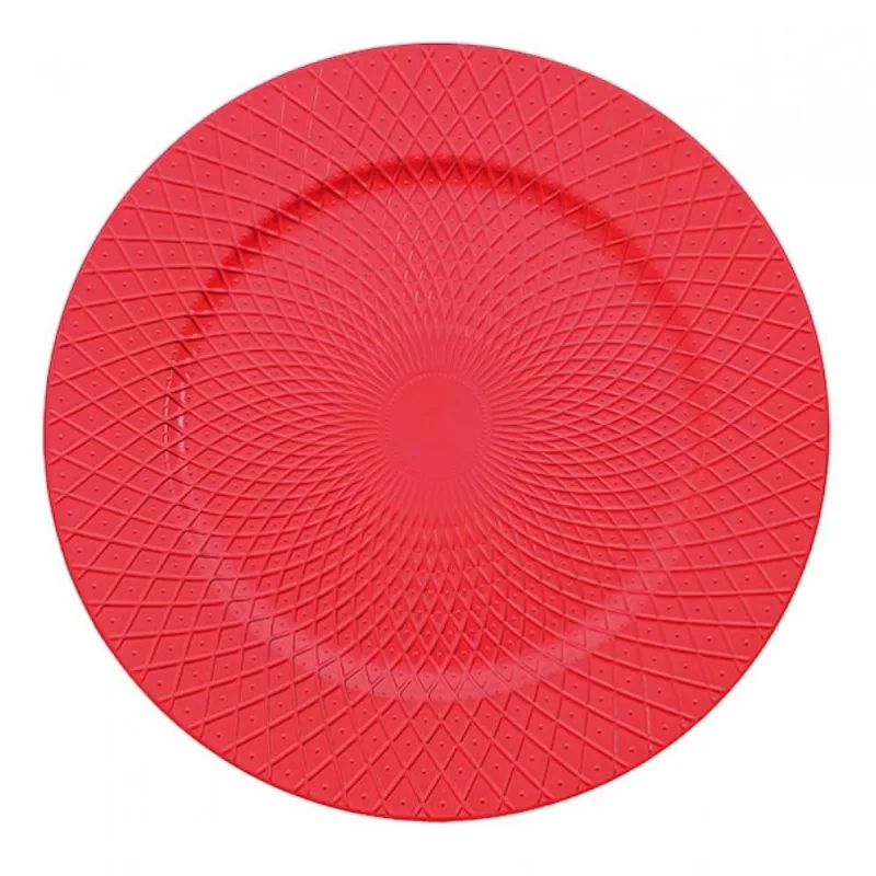 Kit 6 Sousplat Sea Vermelho 33 Cm - Mimo Style