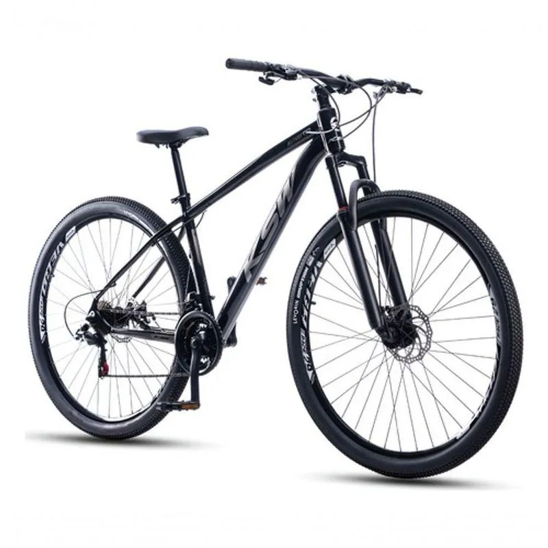 Bicicleta Ksw Xlt 100 Aro 29 24v Shimano Freio A Disco Mecânico Mtb Alumínio Preto/prata 15
