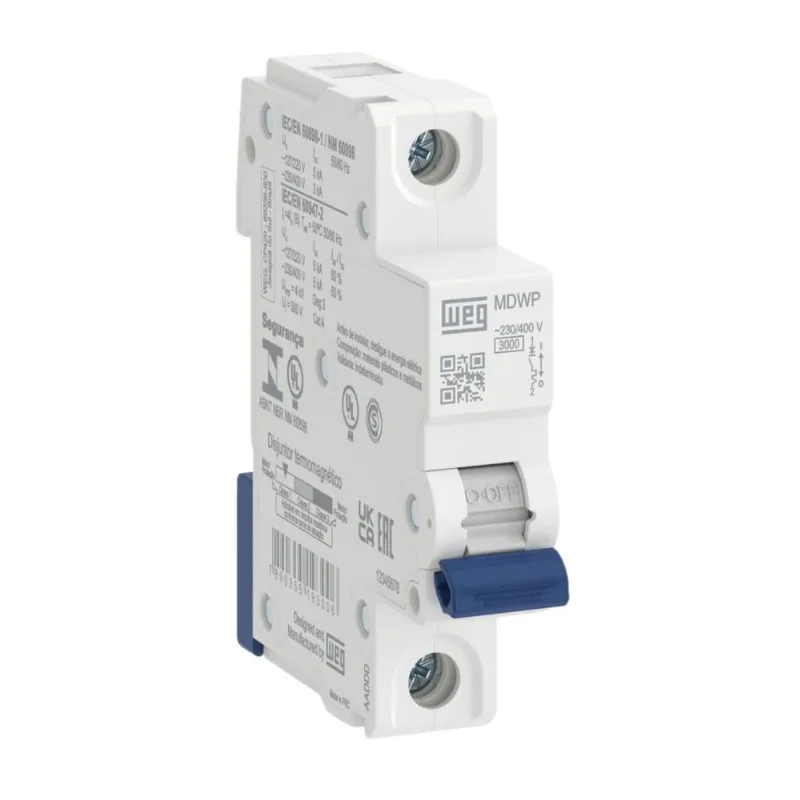 Disjuntor 1P 2A Curva C 3KA 230V MDWP-C2-1 15265508 Weg - WEG