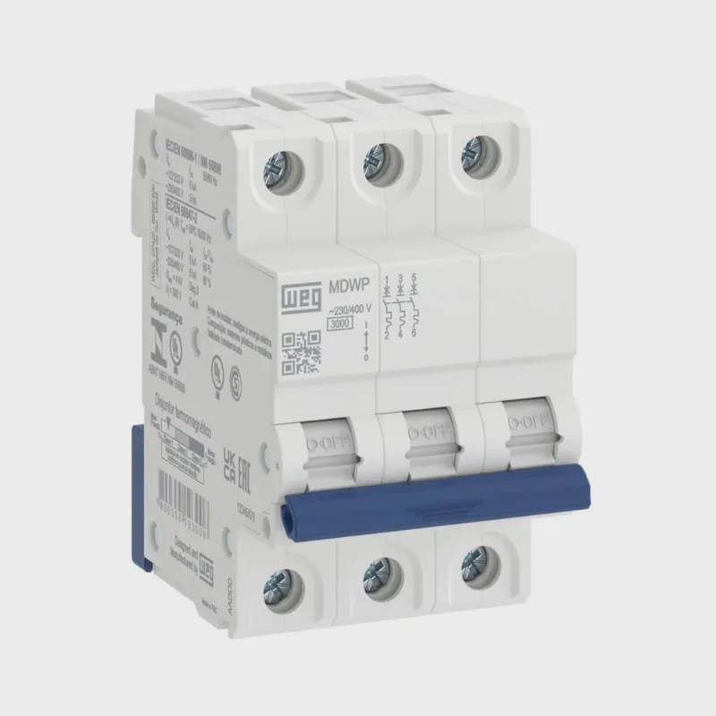 Disjuntor Mini Tripolar mdwp 25A Curva B Weg - WEG