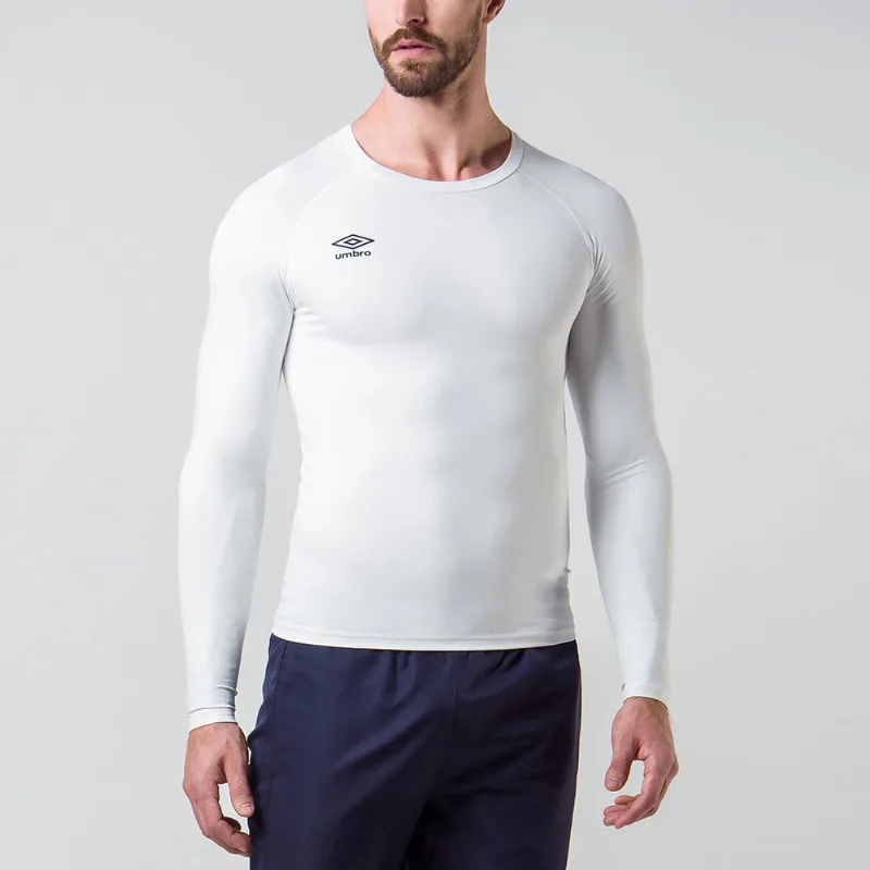 Camisa Ml Masculina Umbro Termica Twr Graphic Pro Branco GG