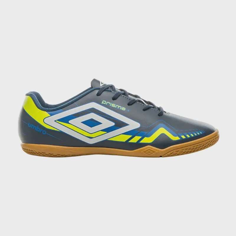Chuteira Umbro Prisma + Futsal Indoor Masculina Marinho Branco Limão