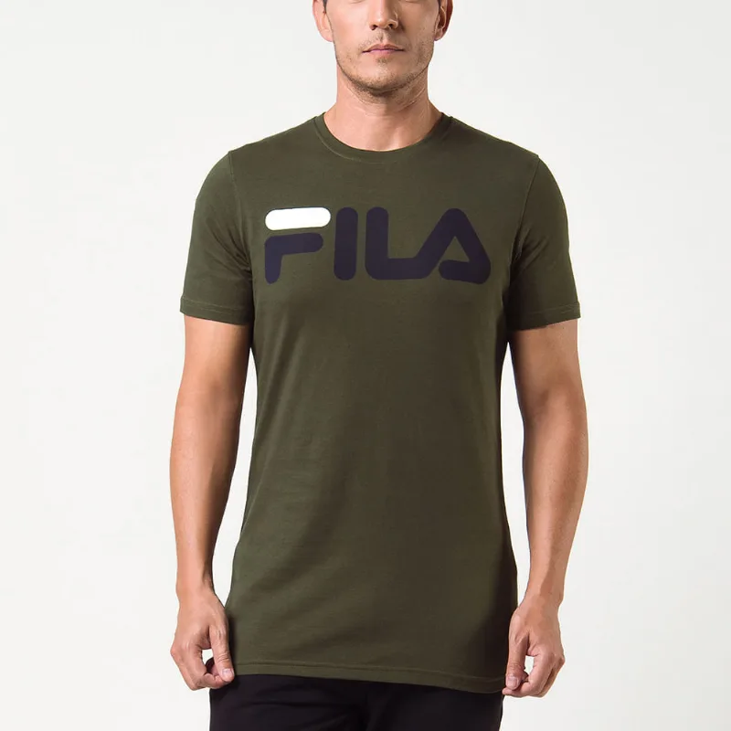 Camiseta Letter Masculina VerdeSalvia/Navy P
