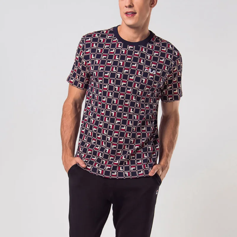 Camiseta Agostino Estampada Masculina Peacoat M