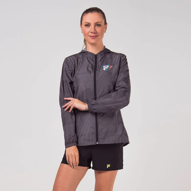 Jaqueta Corta Vento Basic Run II Feminino Preto G