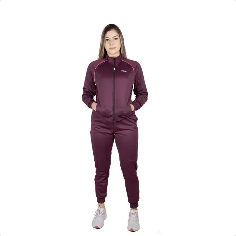 Agasalho Fila Basic Sports Tape II Feminino M / vinho
