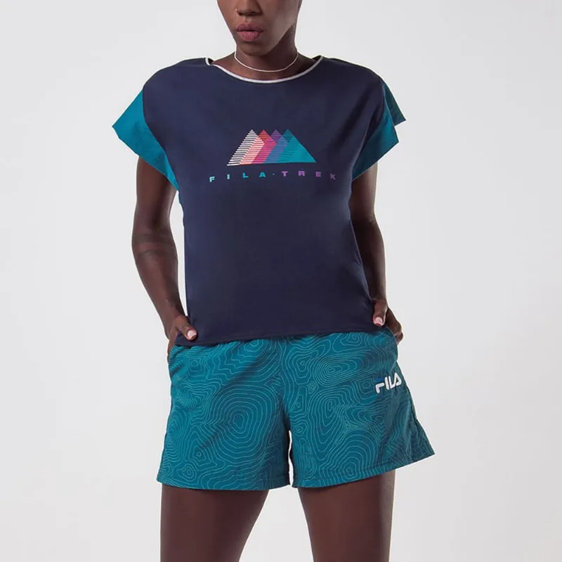 Blusa Trapezium Trek Feminina Verde Blusa Trapezium Trek Feminina Navy G