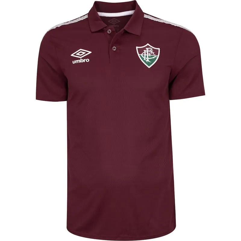 Camisa Polo do Fluminense I 21 Umbro Viagem - Masculina Vinho GG