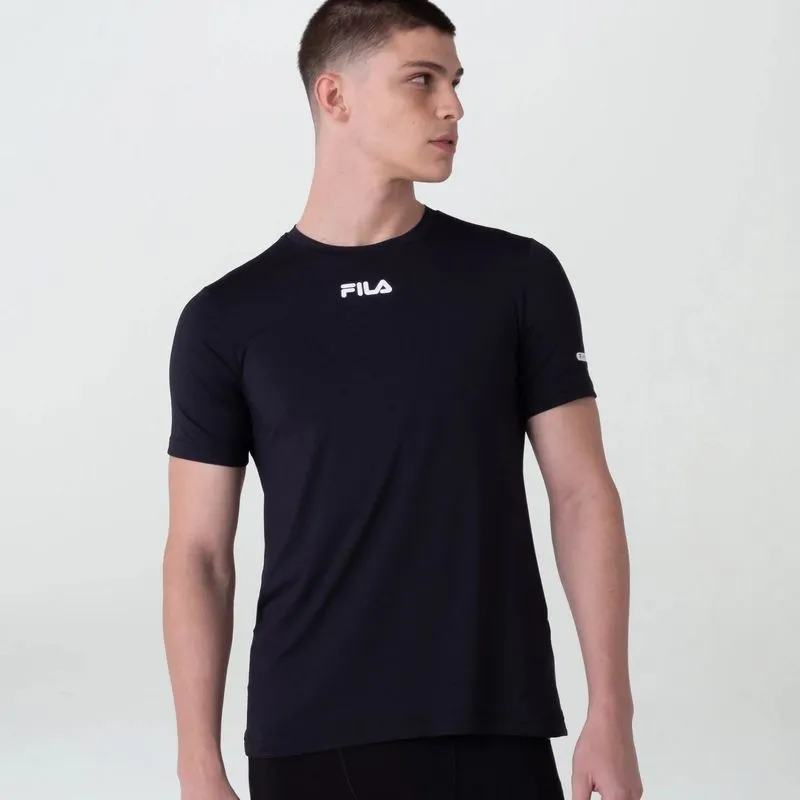 REMERA HOMBRE FILA SUN PROTECT BREEZY - NEGRO/PLATA - S