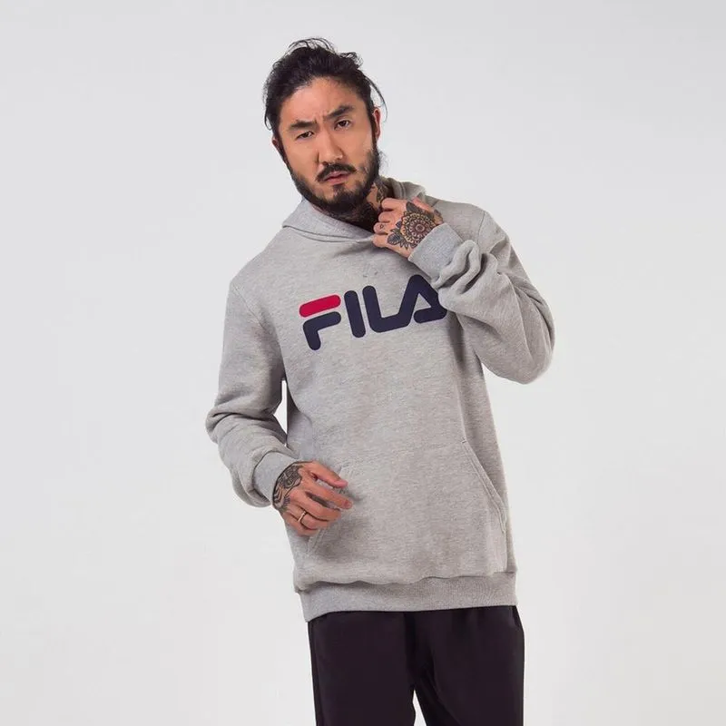 Blusa de moletom masculina Fila Letter Winter *casaco cinza fila letter masc oi21, xl P