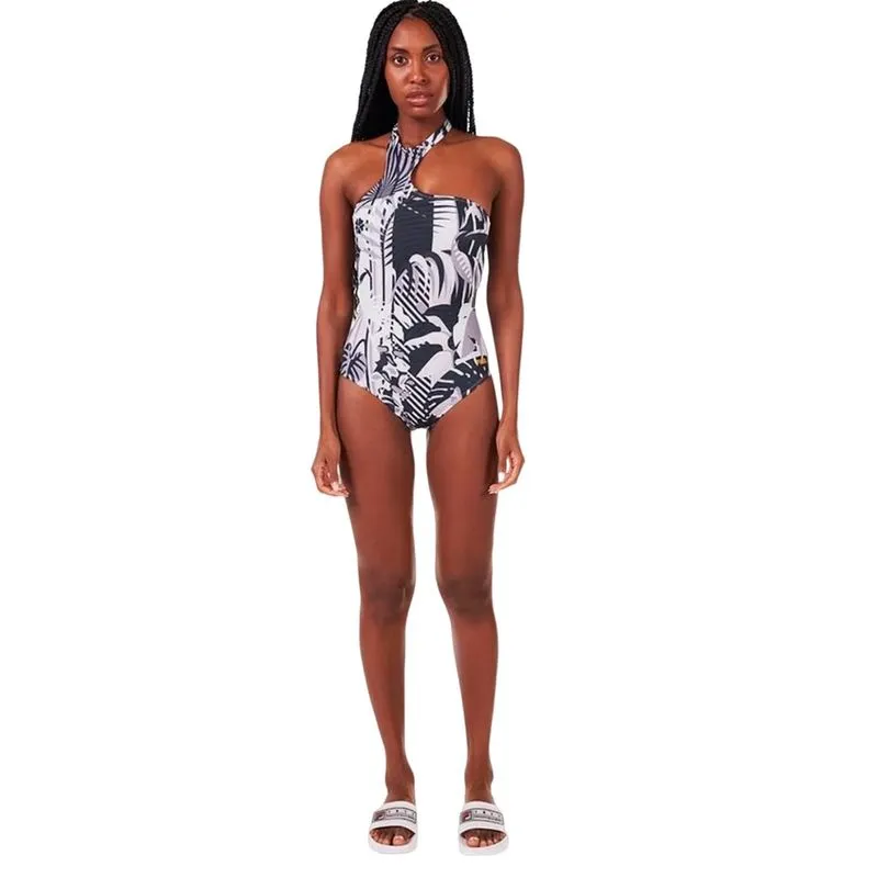 Maiô Fila Body Summer Feminino - Branco e Preto