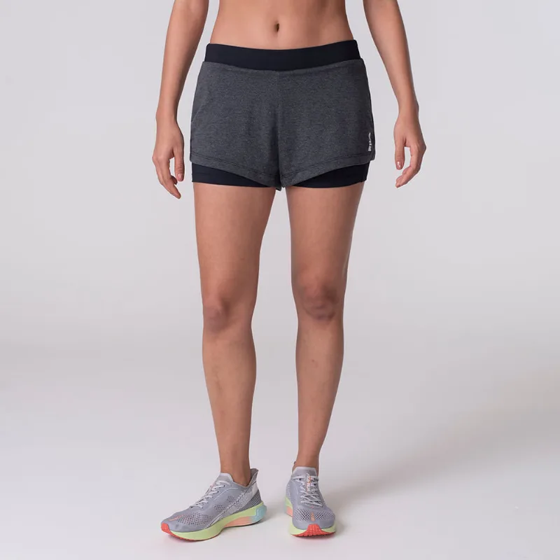 Shorts Duplo Comfortech II Feminino Preto GG