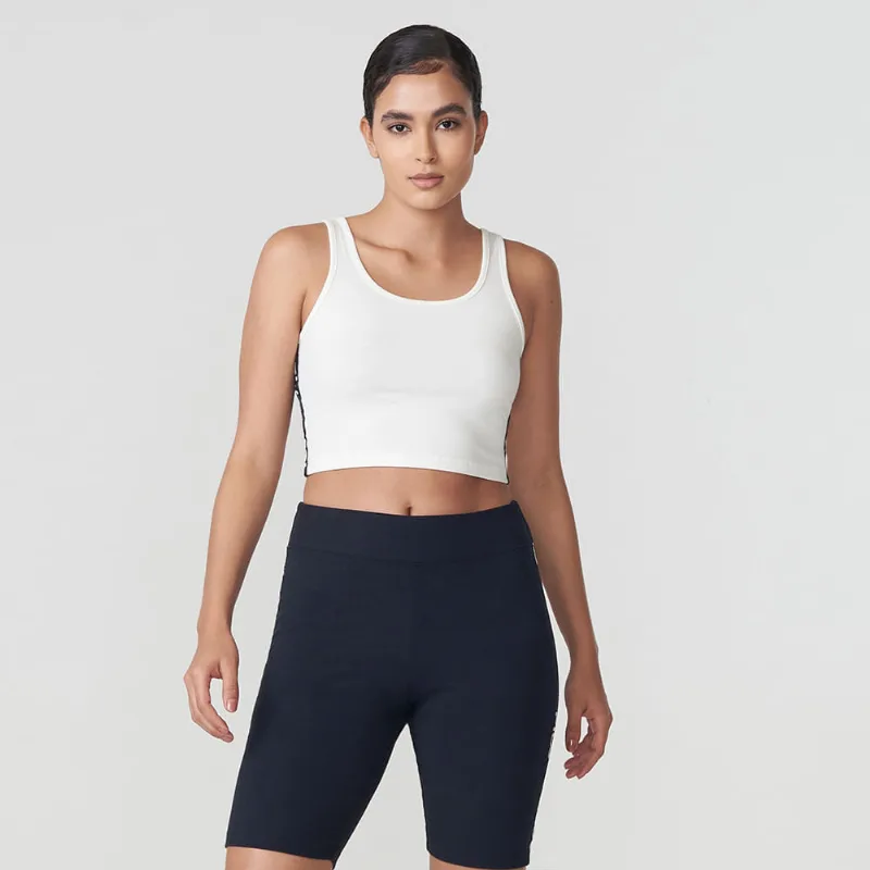 Top Essential Tape Feminino Preto Top Essential Tape Feminino Branco G