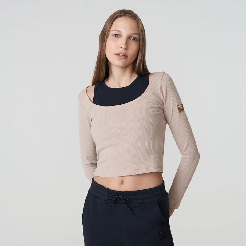 Blusa Manga Longa Amelie Feminina Sand GG