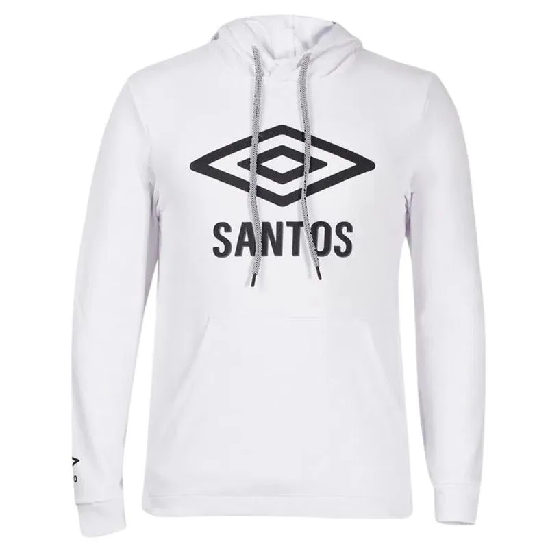 Blusão Blusa Capuz Moletom Santos Graphic Fan Branco