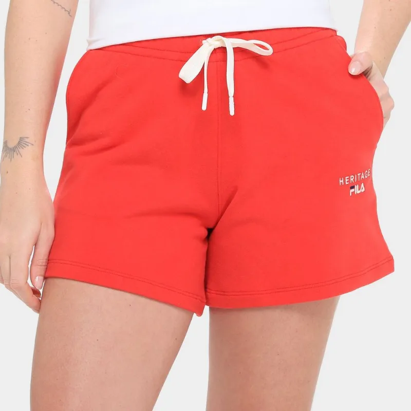 Shorts Fila Cozy Feminino - Feminino - Vermelho