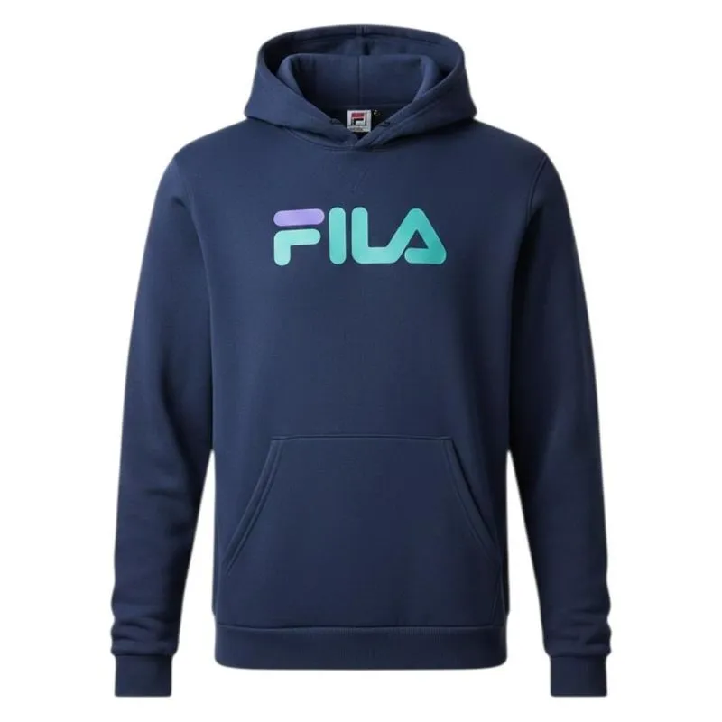 Moletom Canguru Fila Comfort Letter Winter Marinho Masculino G / azul